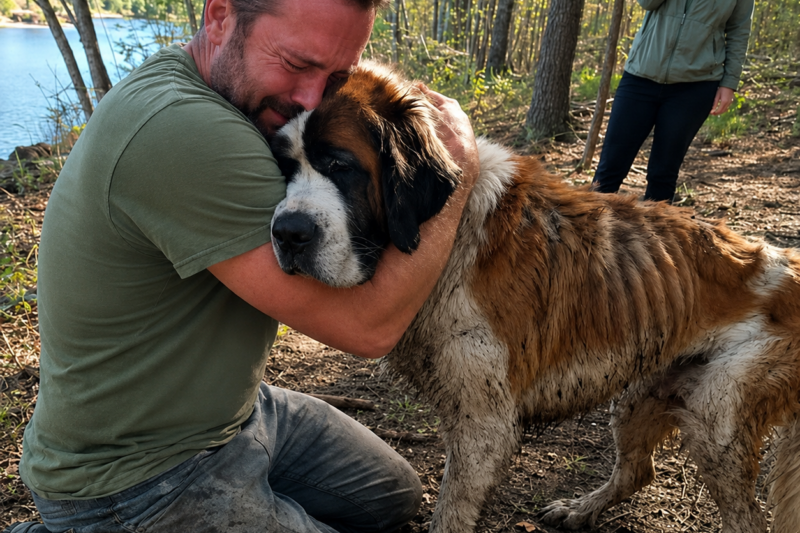 We Searched Eight Months for Our Missing Saint Bernard—Then My Son Whispered His Name in the Woods