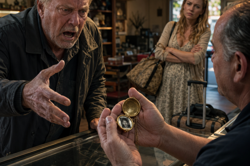 MY LATE WIFE’S NECKLACE WAS THE ONLY THING I HAD LEFT OF HER. WHEN I COULDN’T FIND IT, MY DAUGHTER SAID, “THE NECKLACE WAS SOLD, I NEEDED THE MONEY FOR A VACATION!” WHEN I CALLED THE PAWN SHOP TO TRY TO GET THE NECKLACE BACK, THEY SAID, “SIR, YOU WON’T BELIEVE WHAT WE FOUND WHEN WE OPENED THE MEDALLION ON THE PENDANT.” I DIDN’T KNOW IT OPENED!
