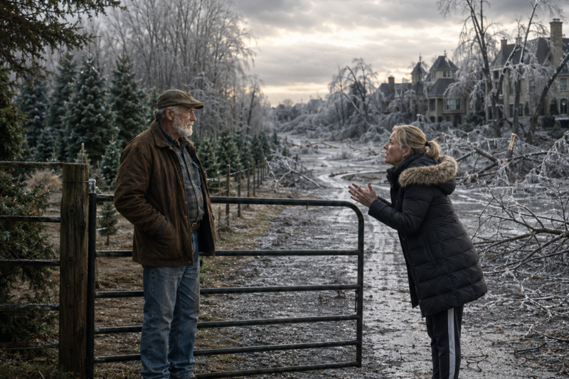 HOA LAUGHED AT MY TREE FARM FOR 12 YEARS—THEN ONE ICE STORM MADE THEM BEG AT MY FRONT GATE