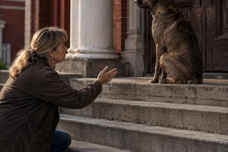 The Dog Waited Outside the Courthouse for 43 Days—Because He Didn’t Know His Owner Was Never Coming Back