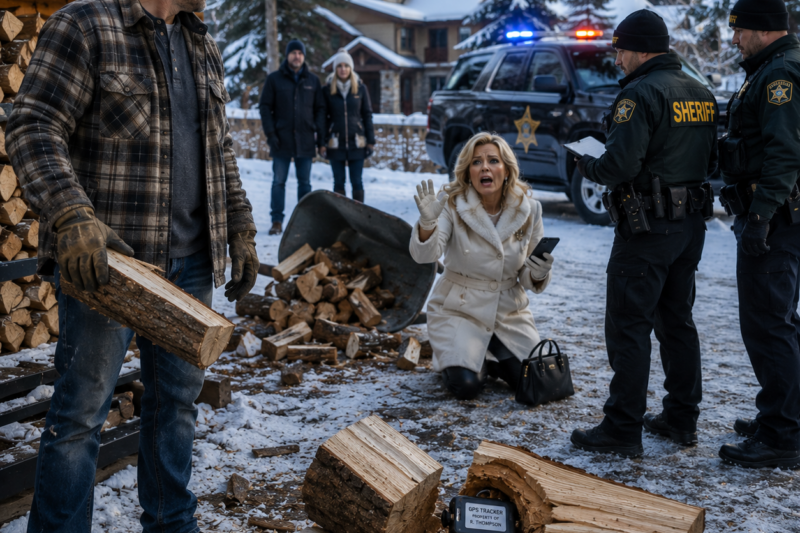 KAREN STOLE MY FIREWOOD EVERY WINTER AND CALLED IT “HOA POLICY.” SHE THOUGHT MY SILENCE MEANT SHE COULD WALK ONTO MY LAND ANY TIME SHE WANTED. THEN ONE LOUD CRACK FROM A DECOY LOG SENT HER FAKE KINGDOM STRAIGHT INTO THE SHERIFF’S HANDS.