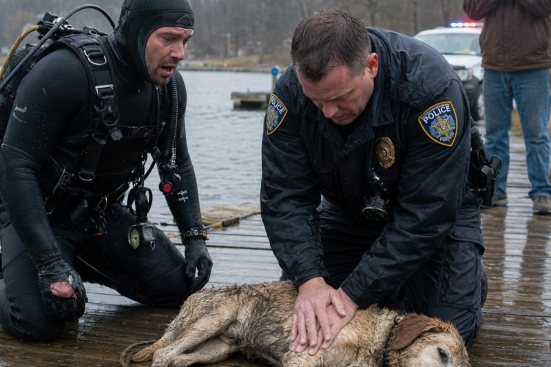 He Dove for a Lost Wedding Ring—But Forty Feet Down, He Found a Dog Tied to a Rock… and Then It Breathed