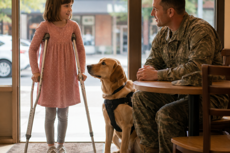 PART2: “CAN I SIT HERE?” DISABLED GIRL ASKED A U.S. MARINE AND HIS DOG — WHAT HAPPENED NEXT SHOCKED EVERYONE