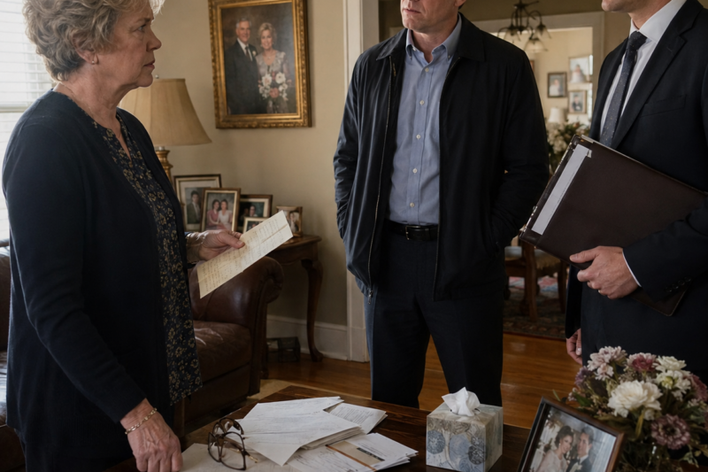 MY HUSBAND TOLD ME TO EMPTY OUR JOINT ACCOUNTS BEFORE ANYONE KNEW HE WAS SICK. SEVENTY-TWO HOURS AFTER HE WAS GONE, MY SON WALKED INTO MY HOUSE WITH A LAWYER. HE DIDN’T KNOW HIS FATHER HAD ALREADY LEFT ME A LETTER THAT WOULD CHANGE EVERYTHING.