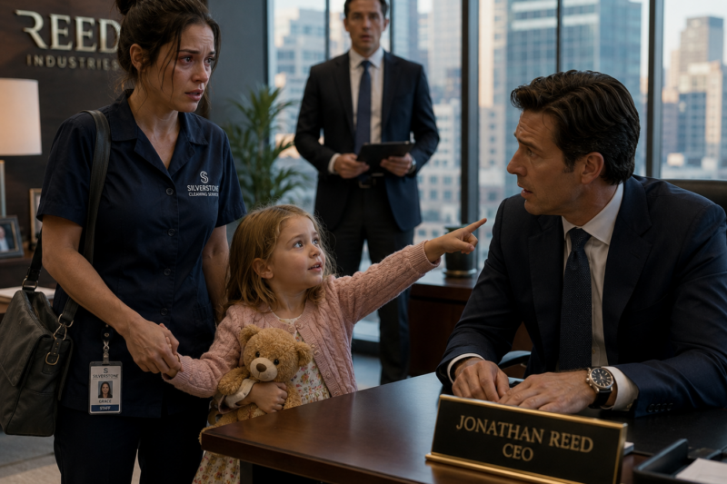 STRUGGLING MOM TAKES DAUGHTER TO WORK—THEN THE GIRL SAYS SOMETHING THAT STUNS A BILLIONAIRE
