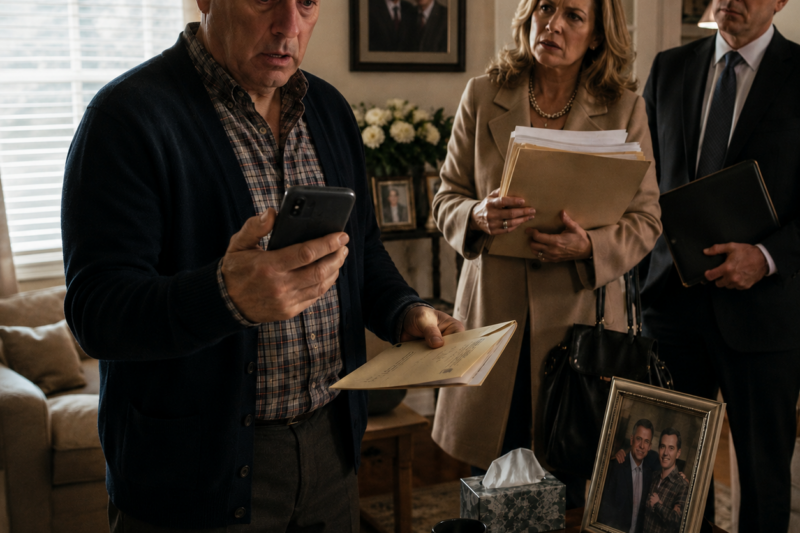 MY BROTHER SECRETLY TRANSFERRED HIS ENTIRE ESTATE TO ME BEFORE HE D!ED. FIVE DAYS LATER, HIS WIFE SHOWED UP WITH A LAWYER AND A FOLDER FULL OF LIES. SHE DIDN’T KNOW HE HAD ALREADY SENT ME ONE LAST MESSAGE FROM BEYOND THE GRAVE.
