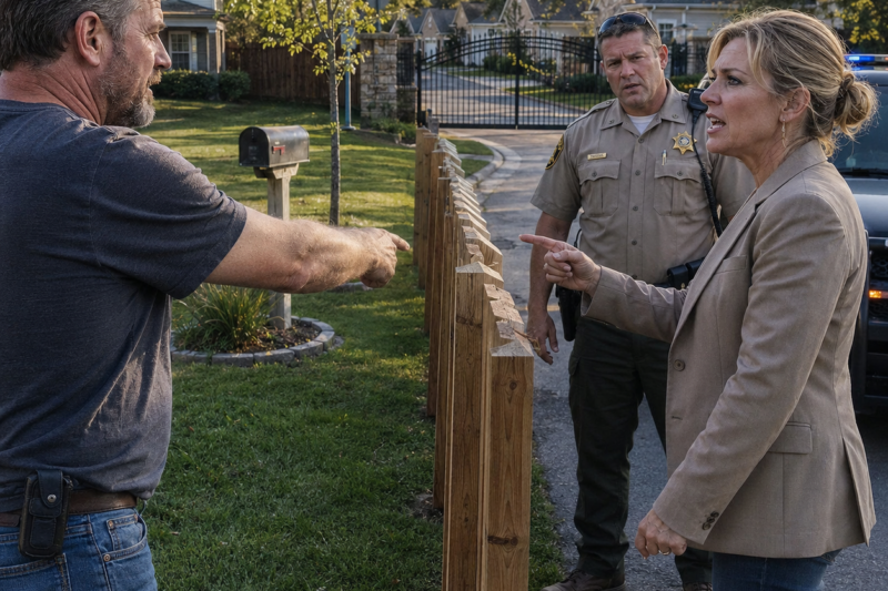 THE HOA MOVED MY FENCE SIX FEET INTO MY LAND AND SAID THE BOUNDARY HAD BEEN “CORRECTED.” THEN THEIR PRESIDENT CALLED THE SHERIFF AND ACCUSED ME OF TRESPASSING IN MY OWN YARD. SHE DIDN’T KNOW THE SIX FEET SHE STOLE HELD THE ONLY LEGAL ENTRANCE TO HER ENTIRE NEIGHBORHOOD.