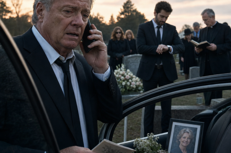 ON THE DAY OF MY WIFE’S FUNERAL, HER BOSS CALLED ME: “DON’T GO HOME. YOU’RE IN DANGER.” — WHAT HE FOUND IN HER DESK DESTROYED MY FAMILY