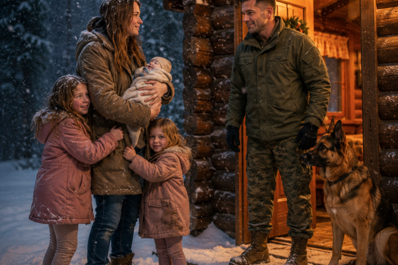 PART2: CHRISTMAS EVE, SHE FLED INTO THE SNOW WITH HER KIDS — UNTIL THE U.S. MARINE OPENED HIS DOOR