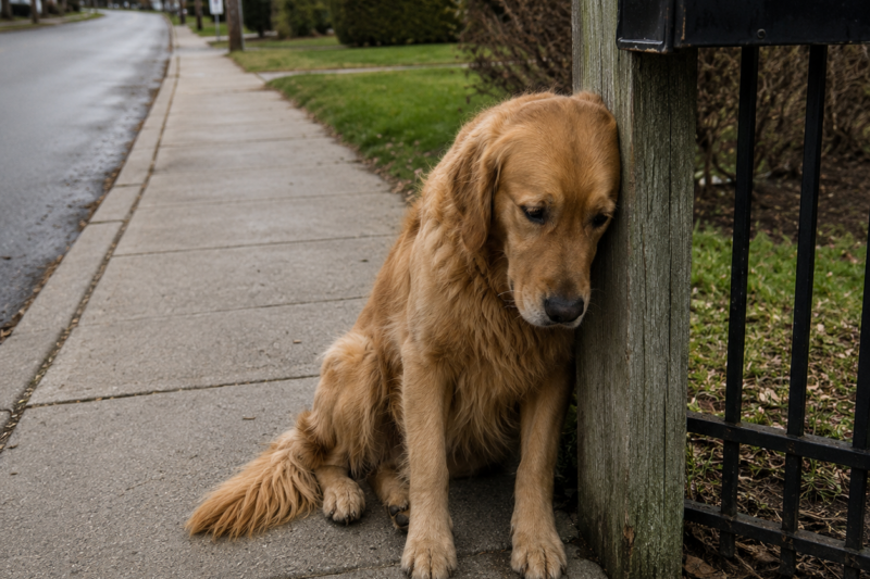 My Golden Retriever Waited at the Gate Every Morning for the Dog Who Never Came Back