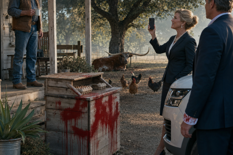 HOA KAREN TRIED TO DESTROY MY FATHER’S EGG STAND—BUT HER FAVORITE “CODE VIOLATION” HAD BEEN FEEDING THE ZONING CHAIRMAN FOR SIX YEARS