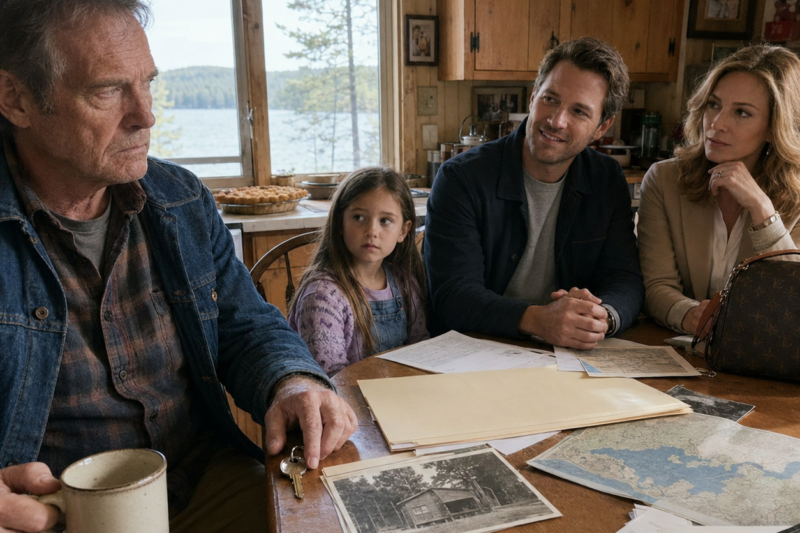 AFTER EIGHT YEARS OF SILENCE, MY SON CALLED ME ABOUT THE LAKE CABIN I HAD JUST INHERITED. THE NEXT WEEKEND, HE ARRIVED WITH HIS WIFE, MY GRANDDAUGHTER, AND A SMILE THAT FELT TOO LATE. BY THE TIME THEY SAT AT MY SISTER’S KITCHEN TABLE, I ALREADY KNEW WHY THEY HAD COME BACK.