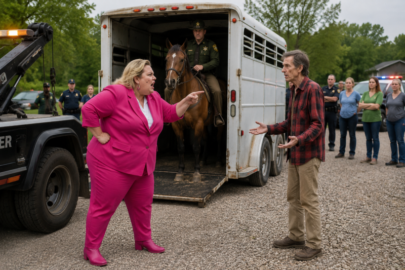 PART2: HOA PRESIDENT TOWED MY HORSE TRAILER — THEN LEARNED THE HORSE INSIDE BELONGED TO THE SHERIFF