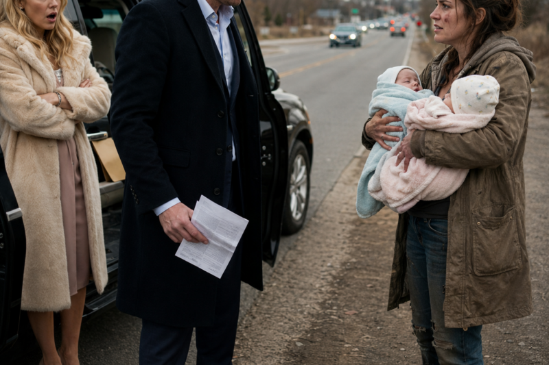 THE MILLIONAIRE SAW HIS HOMELESS EX-WIFE WITH TWINS — THEN A HOSPITAL RECEIPT EXPOSED WHO DESTROYED HER