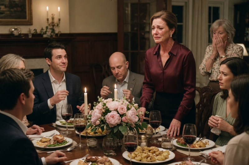 INSTEAD OF INTRODUCING ME AS HIS MOTHER, MY OWN SON LOOKED ME IN THE EYE AND SAID: “SHE KEPT THE HOUSEHOLD RUNNING.” I SET DOWN MY GLASS AND ANSWERED: “THEN I QUIT.” THE ROOM FELL SILENT… AND HIS SMILE DISAPPEARED IN AN INSTANT.
