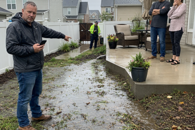 THEY FLOODED MY YARD ON PURPOSE AND TOLD ME IT WAS “JUST RAINWATER.” THEIR NEW PATIO STAYED PERFECT WHILE MY GRASS TURNED INTO A SWAMP. SO I STOPPED ARGUING—AND LET THEIR OWN WATER TEACH THEM THE LESSON THEY REFUSED TO HEAR