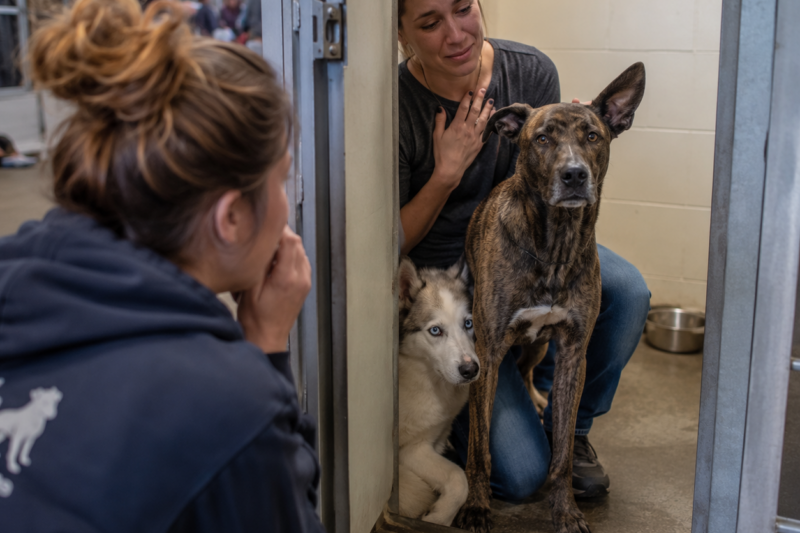 I CAME FOR THE BEAUTIFUL PUPPY.  THEN I SAW WHO SHE WAS HOLDING ONTO.  AND SUDDENLY, CHOOSING HER FELT CRUEL.