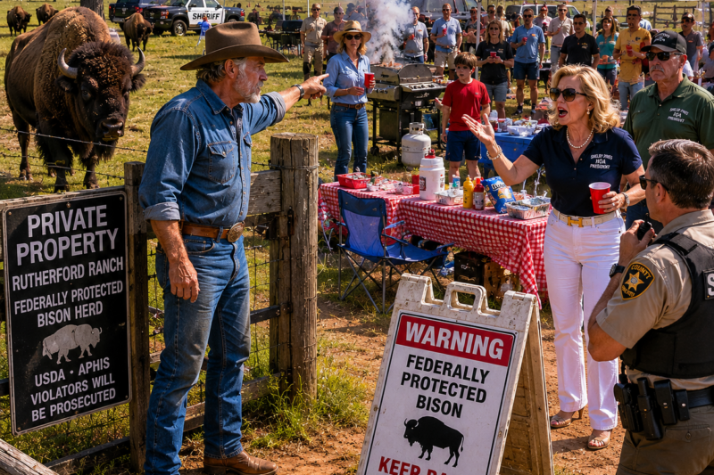 HOA THREW A HUGE BBQ ON MY LAND—THEN MY FEDERALLY PROTECTED BISON BROUGHT THE POLICE TO THEIR GRILLS