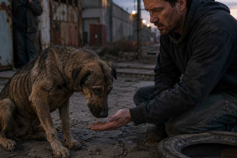 HE SAID THE DOG DIDN’T NEED FREEDOM. THE CHAIN WAS SHORTER THAN HIS BODY. AND THE DOG STILL LOOKED AT ME LIKE HE WAS ASKING PERMISSION TO BREATHE.