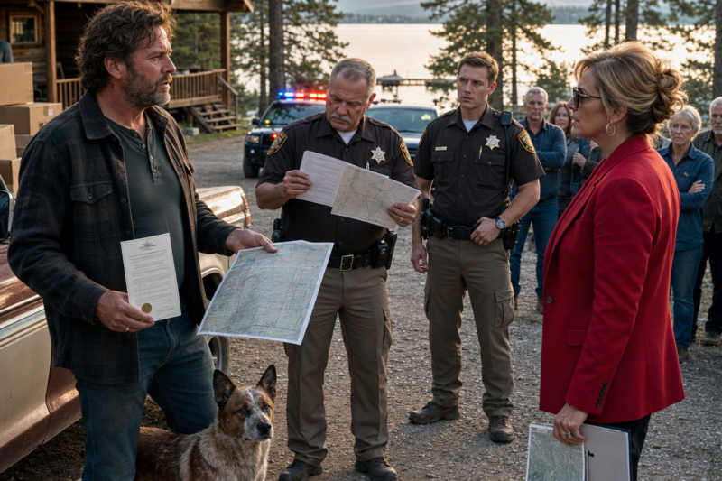 THE HOA CALLED THE SHERIFF ON ME THE MORNING I MOVED INTO MY LAKE CABIN — THEN THEIR FAKE MAP STARTED FALLING APART