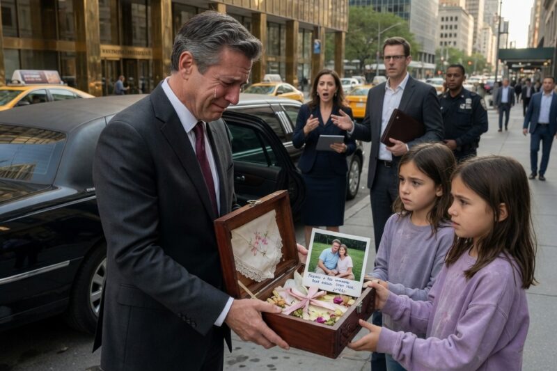 POOR TWINS GIVE BILLIONAIRE CEO A BOX FROM THEIR MOM’S ROOM—WHAT’S INSIDE BREAKS HIM