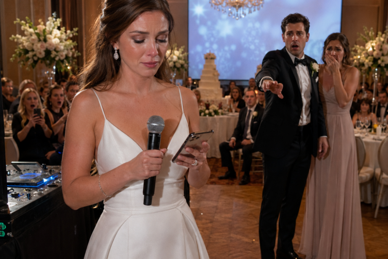 I HEARD MY HUSBAND LAUGH WITH MY SISTER ON OUR WEDDING DAY. SHE WHISPERED THAT SHE HAD BEEN HIS SECRET FOR THREE YEARS. SO I STOOD THERE IN MY WHITE DRESS AND PRESSED RECORD.