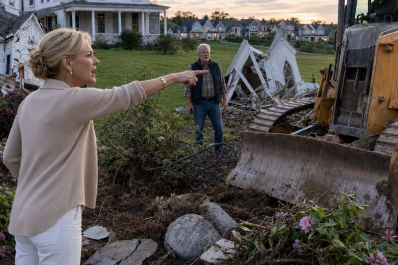 HOA PRESIDENT BULLDOZED MY FATHER’S MEMORIAL GARDEN—THEN FOUND OUT HER OWN HOUSE WAS BUILT ON MY FAMILY’S LAND