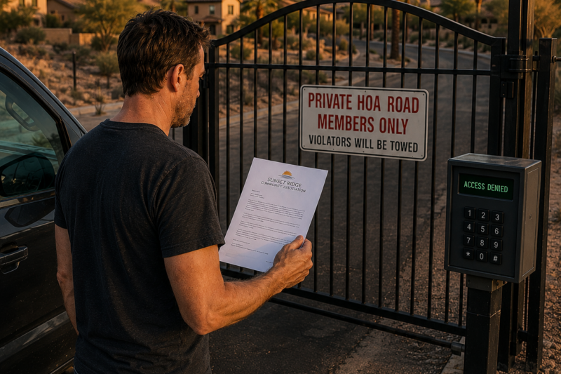 I Found the HOA Blocking My Only Way Out, Demanding I Submit—But They Forgot I Owned the Land Under Their Gate