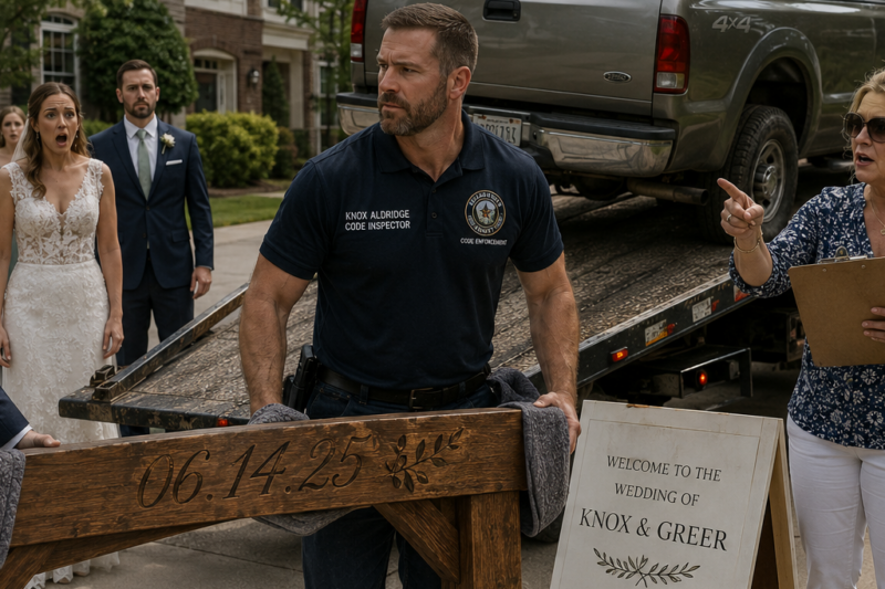 HOA KAREN TOWED MY WORK TRUCK ON MY WEDDING MORNING—THEN SHE FOUND OUT I WAS THE NEW COUNTY CODE INSPECTOR