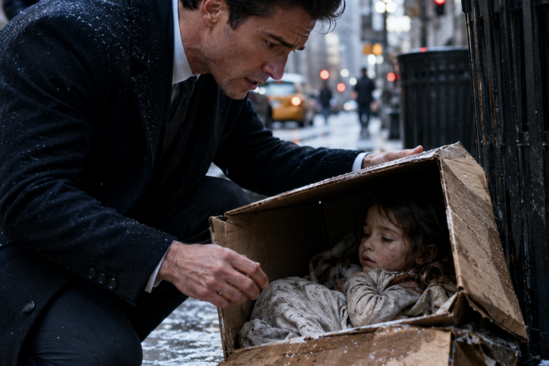 YOUNG BILLIONAIRE KICKS A CARDBOARD BOX ON THE STREET—THEN A TINY VOICE COMES FROM INSIDE