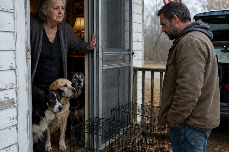 MY SON CAME TO TAKE MY THREE DOGS AWAY—BUT HE DIDN’T KNOW THEY WERE THE ONLY REASON I WAS STILL STANDING