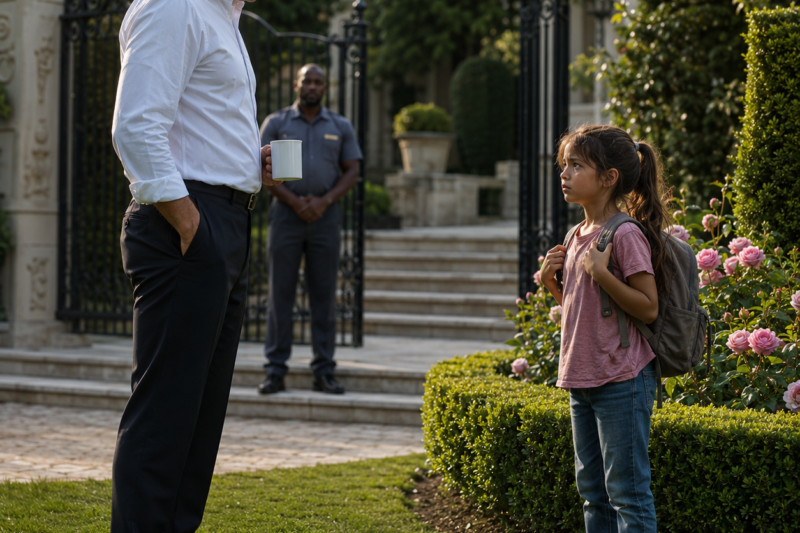 BILLIONAIRE SEES A POOR GIRL MOWING HIS LAWN—HER REASON LEAVES HIM IN TEARS