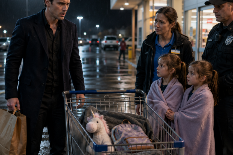 ANGRY YOUNG BILLIONAIRE KICKS AN ABANDONED SHOPPING CART—THEN HE HEARS TWIN GIRLS CRYING INSIDE