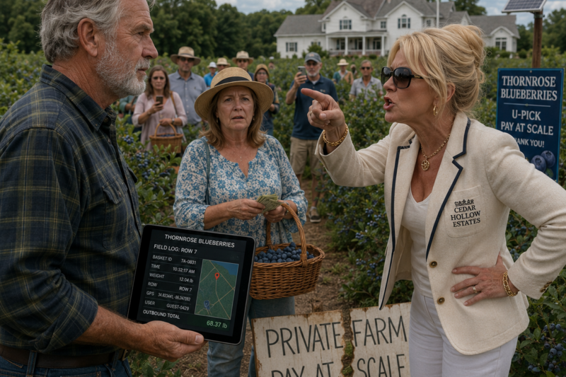 HOA KAREN KEPT SENDING GUESTS INTO MY BLUEBERRY ROWS—SHE DIDN’T KNOW I TRACKED EVERY BASKET