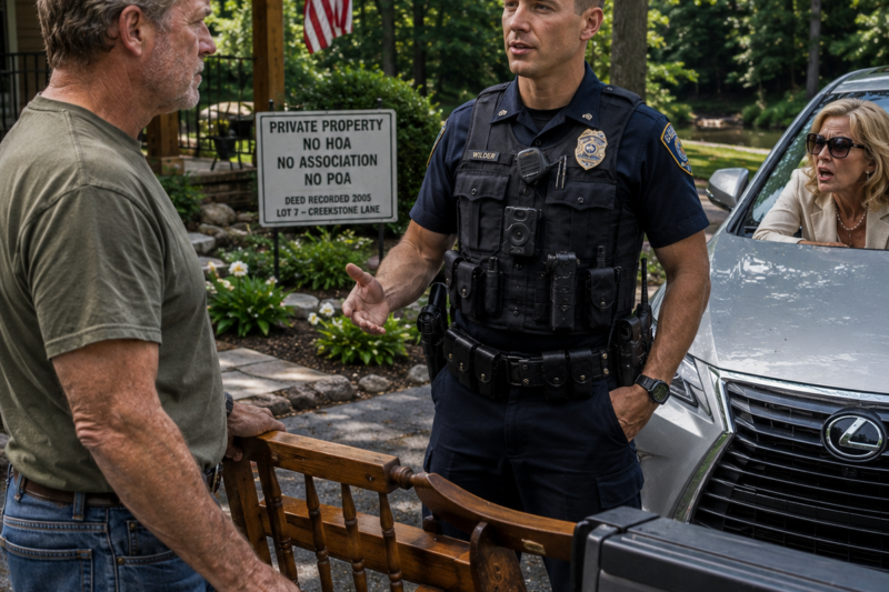 HOA KAREN CALLED THE POLICE BECAUSE I LEFT THE HOA—SHE DIDN’T KNOW THE RESPONDING COP WAS MY SON