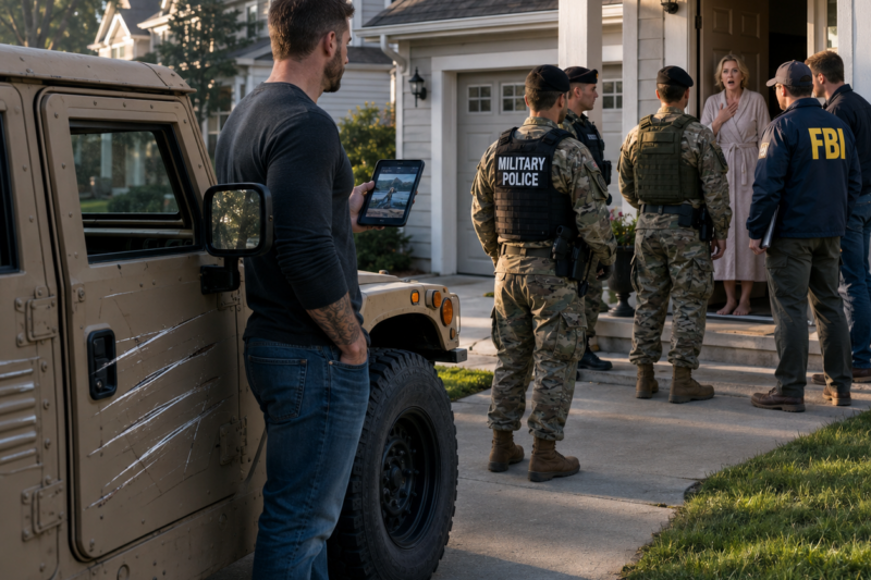 PART2 HOA KAREN KEYED MY ARMY HUMVEE TO “PROVE A POINT”—THEN FEDERAL AGENTS SHOWED UP AT HER DOOR