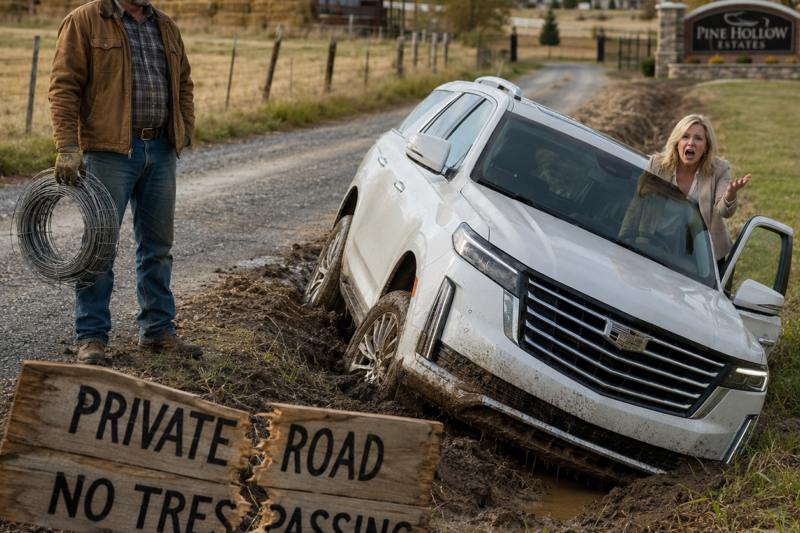PART2 HOA Karen Turned My Farm Road Into Her Shortcut — So Her SUV Sank in the Trench She Ignored