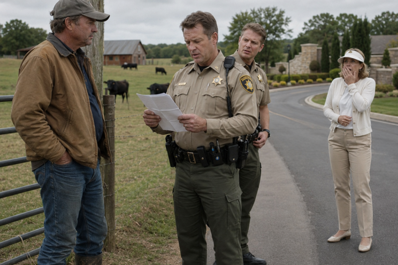SHE CALLED THE SHERIFF ON MY RANCH—THEN FOUND OUT MY FAMILY OWNED THE ROAD HER ENTIRE HOA NEEDED