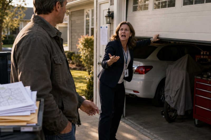 HOA PRESIDENT PARKED IN MY GARAGE—THEN FOUND OUT HER “AUTHORITY” ENDED AT MY PROPERTY LINE