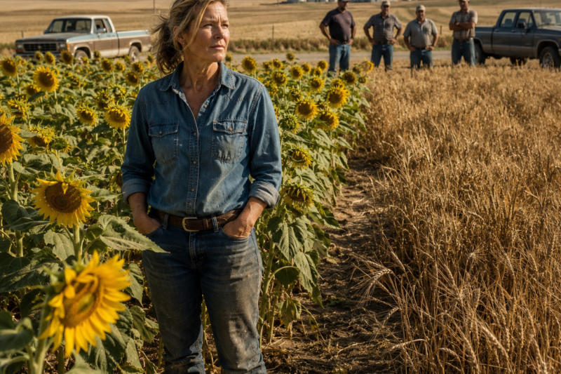 THEY LAUGHED WHEN SHE PLANTED SUNFLOWERS ON WHEAT GROUND — TWO YEARS LATER, THAT “DECORATION” SAVED THE WHOLE FARM