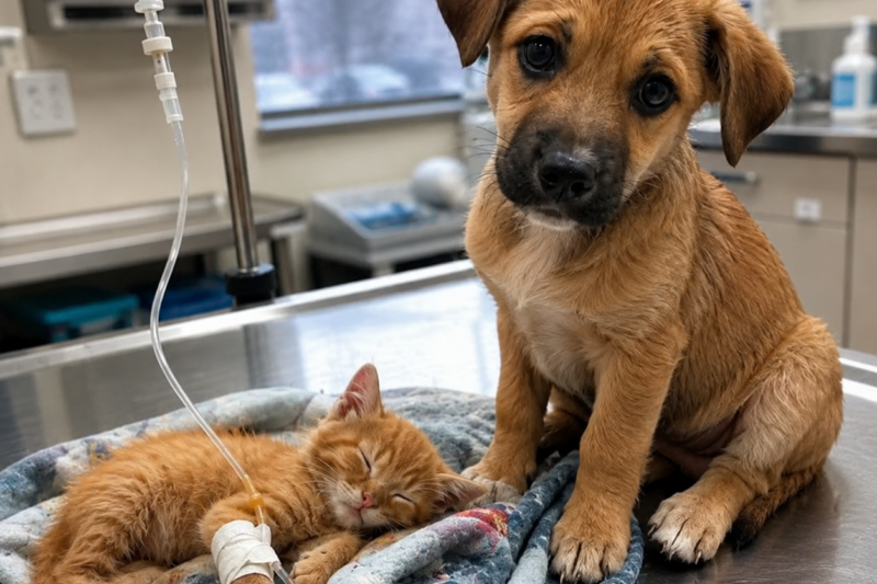 The Puppy Was Only Five Months Old—But When Rescuers Found a Dying Kitten, He Had Already Chosen to Protect Him