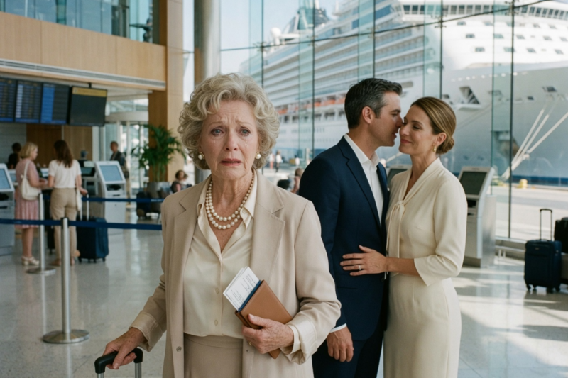 MY SON BOUGHT ME A LUXURY CRUISE WITH A SMILE THAT LOOKED LIKE LOVE. THREE DAYS LATER, I HEARD HIM WHISPER THAT IT WAS A ONE-WAY TICKET. AND BEFORE THAT SHIP EVER LEFT THE PORT, I KNEW MY ONLY CHILD HAD PLANNED FOR ME TO NEVER COME HOME.