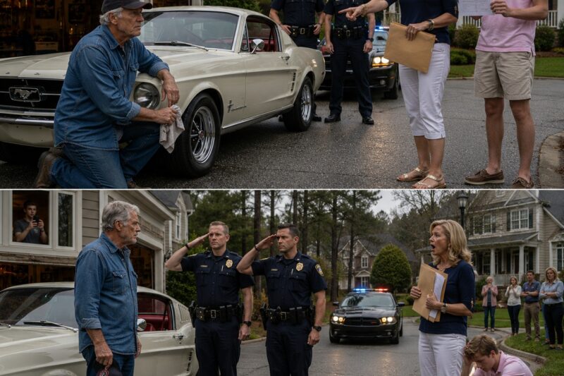 The HOA president told the officers my Mustang was stolen and ordered them to take it for her son. She didn’t know the two men standing in my driveway worked for me