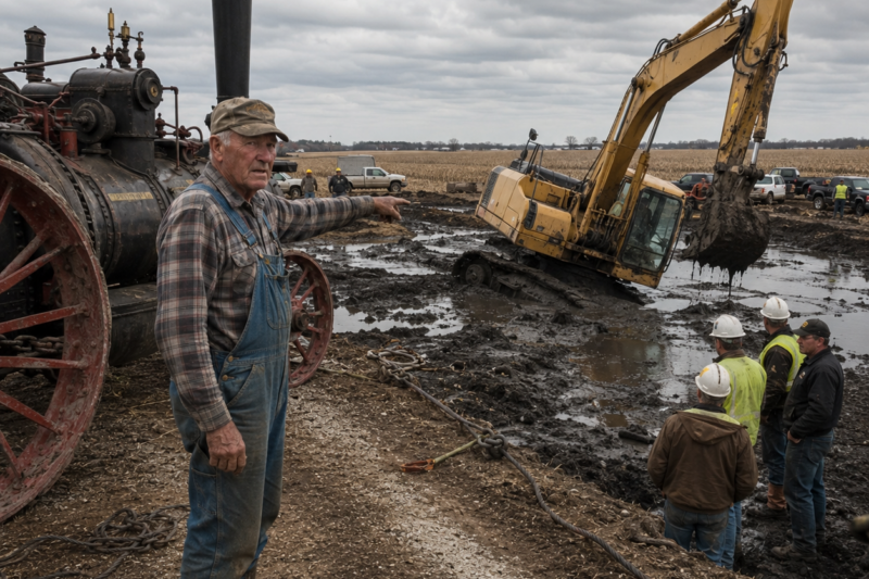 THE ENGINEERS SAID NOTHING COULD PULL IT OUT — THEN THE OLD MAN FIRED UP HIS 1912 STEAM ENGINE
