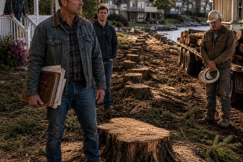 The HOA president cut down sixty trees my grandfather planted after surviving the Pacific, just so twenty-one lake houses could have a better view