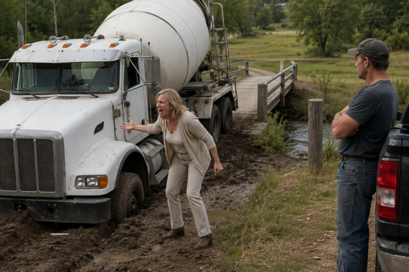 HOA Karen Kept Sending Cement Trucks Across My Private Bridge — So I Closed It With Proof She Couldn’t Escape