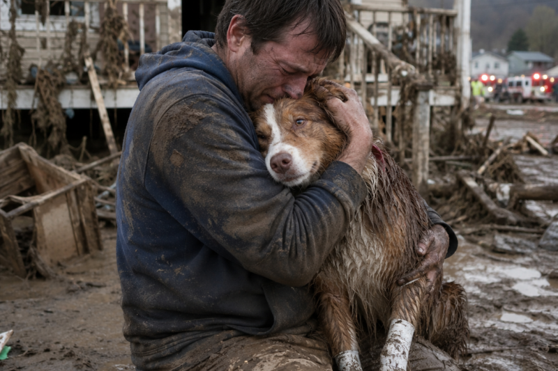 THE WATER WAS RISING.  TUCKER WAS MISSING.  AND THE FAMILY HAD TO DRIVE AWAY WITHOUT HIM.