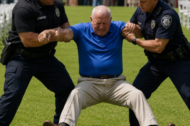 PART 2: The security chief grabbed the old veteran by the arm at his daughter’s graduation because he thought a man in a cheap blue shirt didn’t belong in the VIP section.