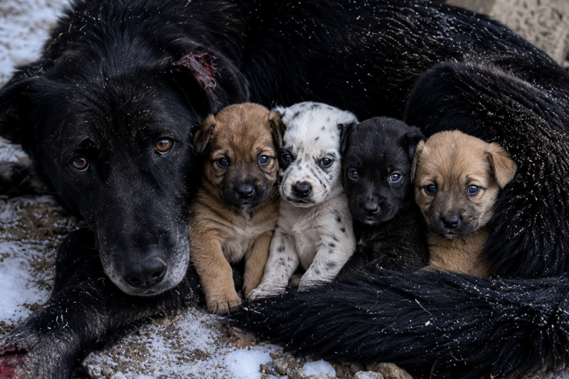 They Called Him Dangerous—Then A Blizzard Trapped Three Puppies Where No Human Dared To Go